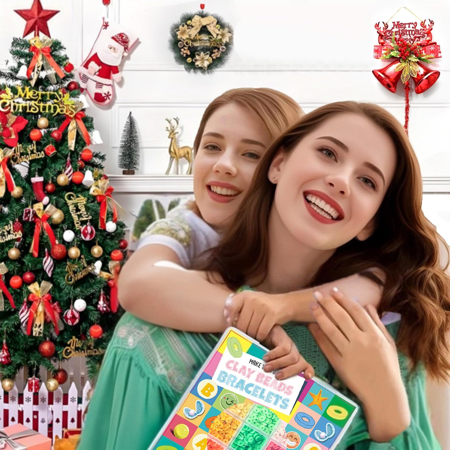 YMSDZHL 6000+PCS Clay Beads Bracelet Making Kit,24 Color DIY Flat Preppy Beads for Friendship Jewelry Making,Polymer Heishi Beads with Charms Gifts for Teen Girls Crafts for Ages 4-12