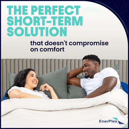 EnerPlex Queen Air Mattress with Built in Pump - 15" Luxury Size Self-Inflating Blow Up Mattress with Neck Support - Inflatable Air Bed for Portable Travel & Home Use (Blue/White)