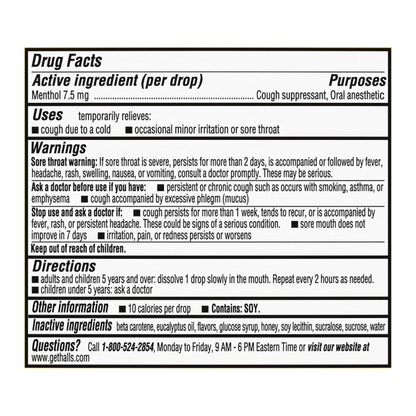 HALLS Relief Honey Lemon Cough Drops, Bulk Cough Drops, 250 Drops