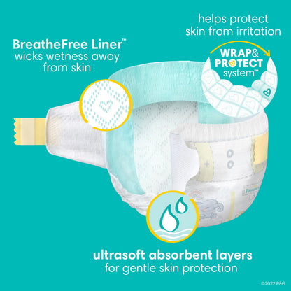 Pampers Swaddlers Disposable Baby Diapers Size 6, 108 Count with Sensitive Water Based Baby Wipes 4X Pop-Top Packs (336 Count)