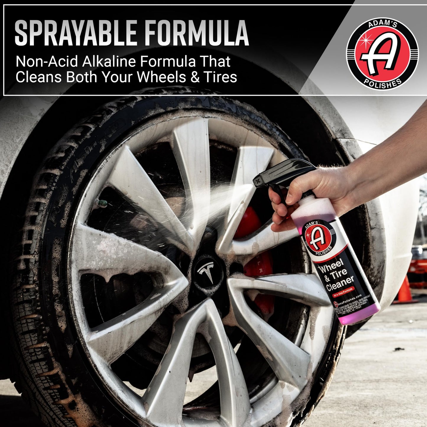 Adam's Polishes Wheel & Tire Cleaner Gallon - Professional All in One Tire & Wheel Car Wash Wheel Well Cleaning Spray for Car Detailing | Safe On Most Rim Finishes