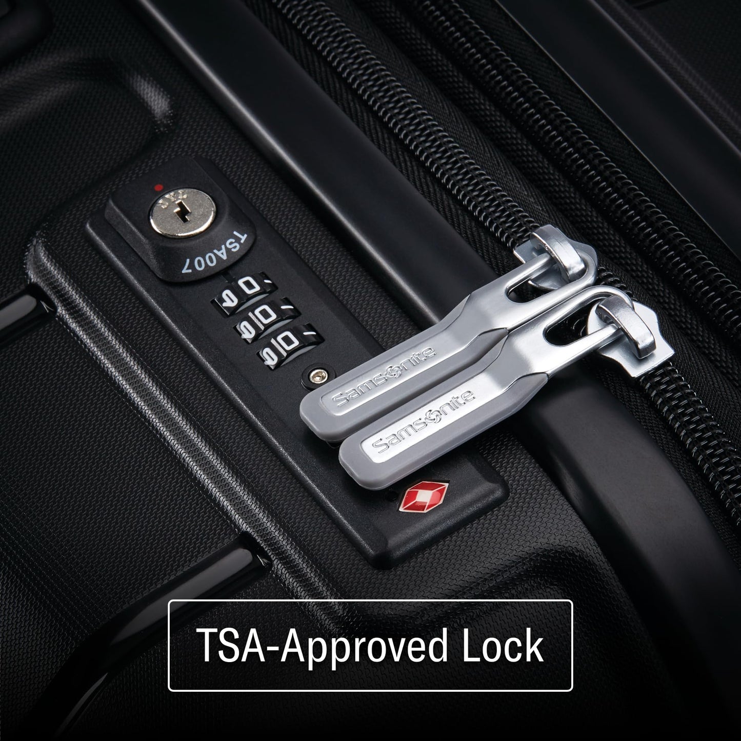 Samsonite Freeform 2-Piece Luggage Set - Carry-On & Large Checked Luggage with Dual Spinner Wheels - Durable Polypropylene Hardshell - TSA Lock, Airline-Approved - Expandable Hard Shell – Black