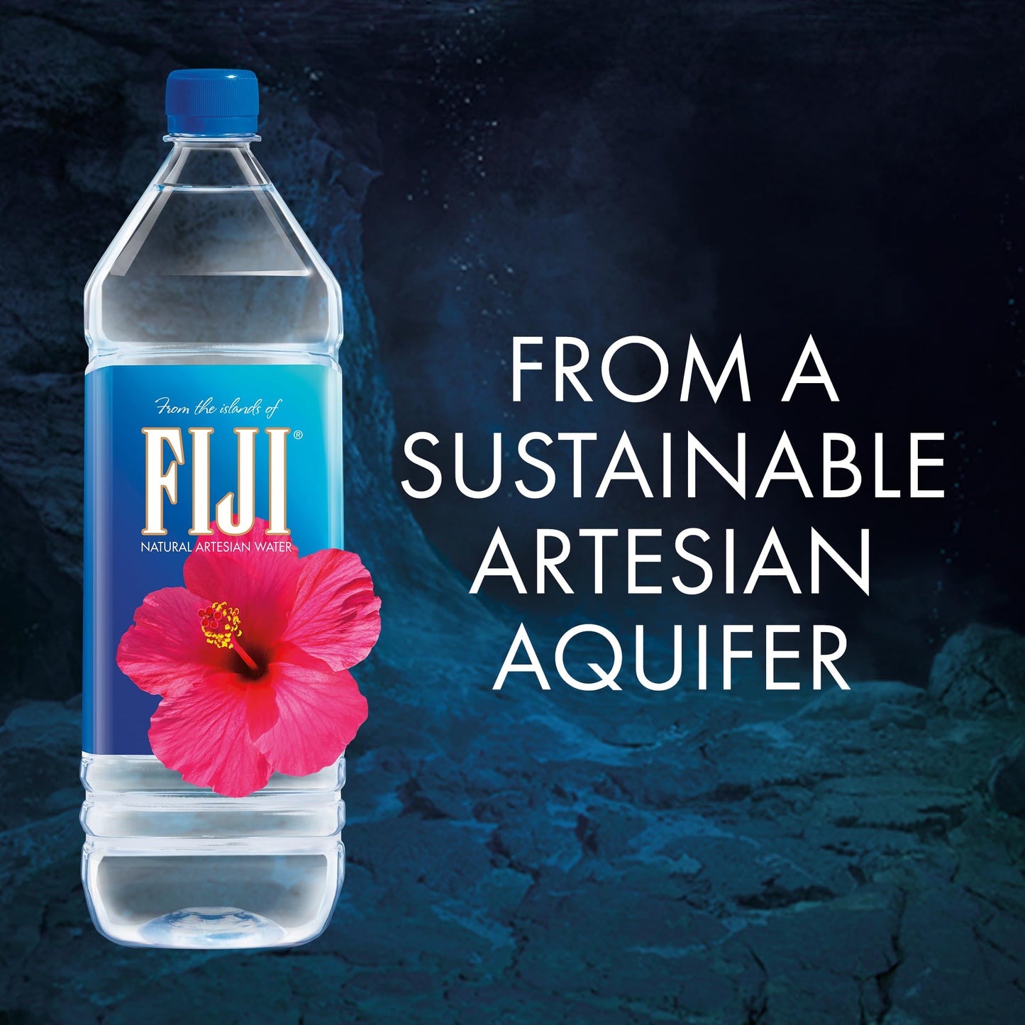 FIJI Natural Artesian Bottled Water 1.5 Liters / 50.7 Fl Ounce (Pack of 12) - 100% Natural Electrolytes