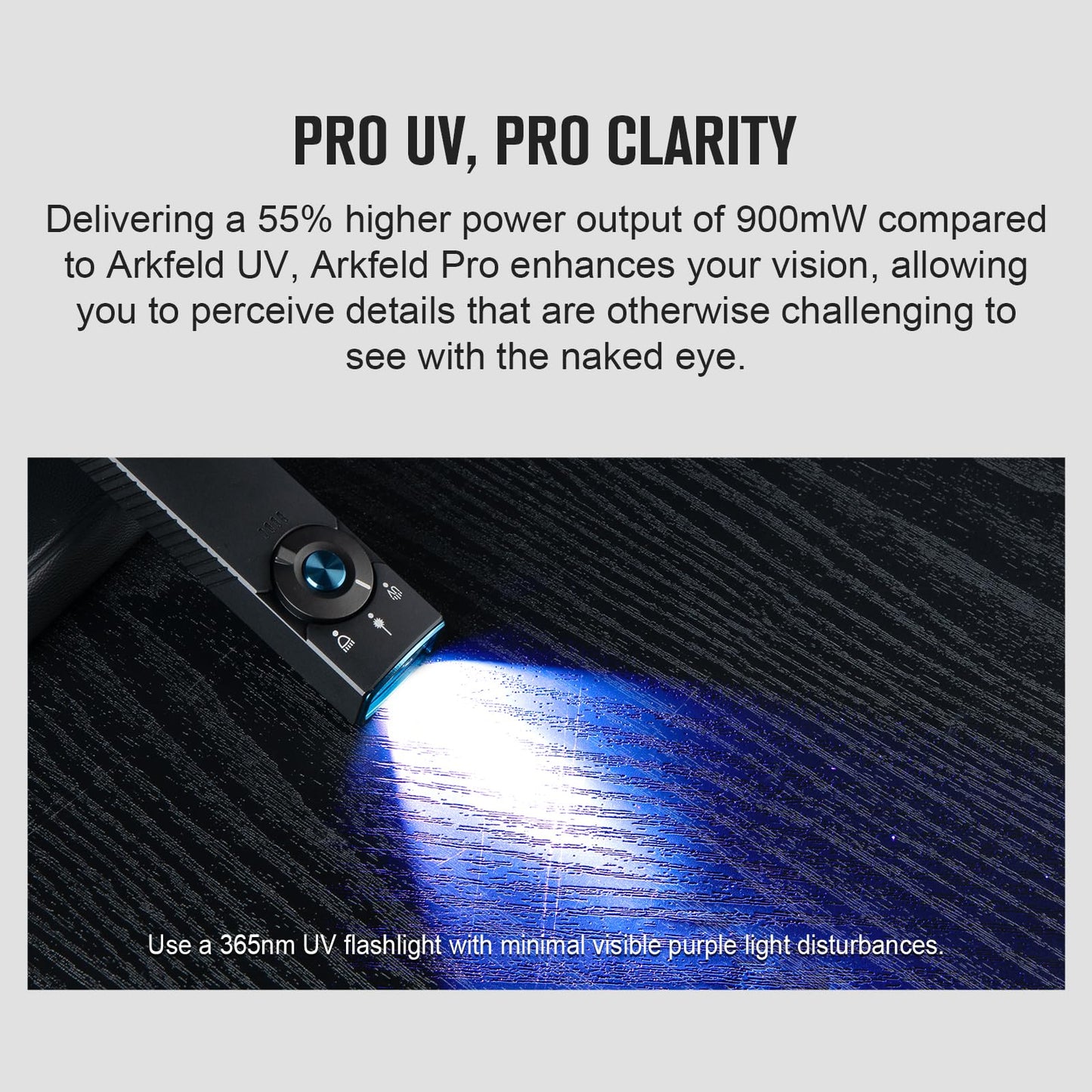 OLIGHT Arkfeld Pro Rechargeable EDC Flat Flashlight with Green Beam, UV and White LED Combo, 1300 Lumens Portable Pocket Lights, Triple Sources for Outdoors Emergency Working (Black CW)