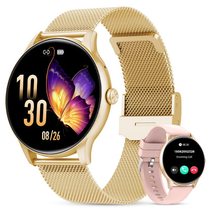 taopodo Smart Watches for Women, 1.39" HD Health Fitness Tracker with Bluetooth Calling (Answer/Make Calls), 120+ Sports Modes, Timer, IP68 Waterproof Watch for Android/iPhone