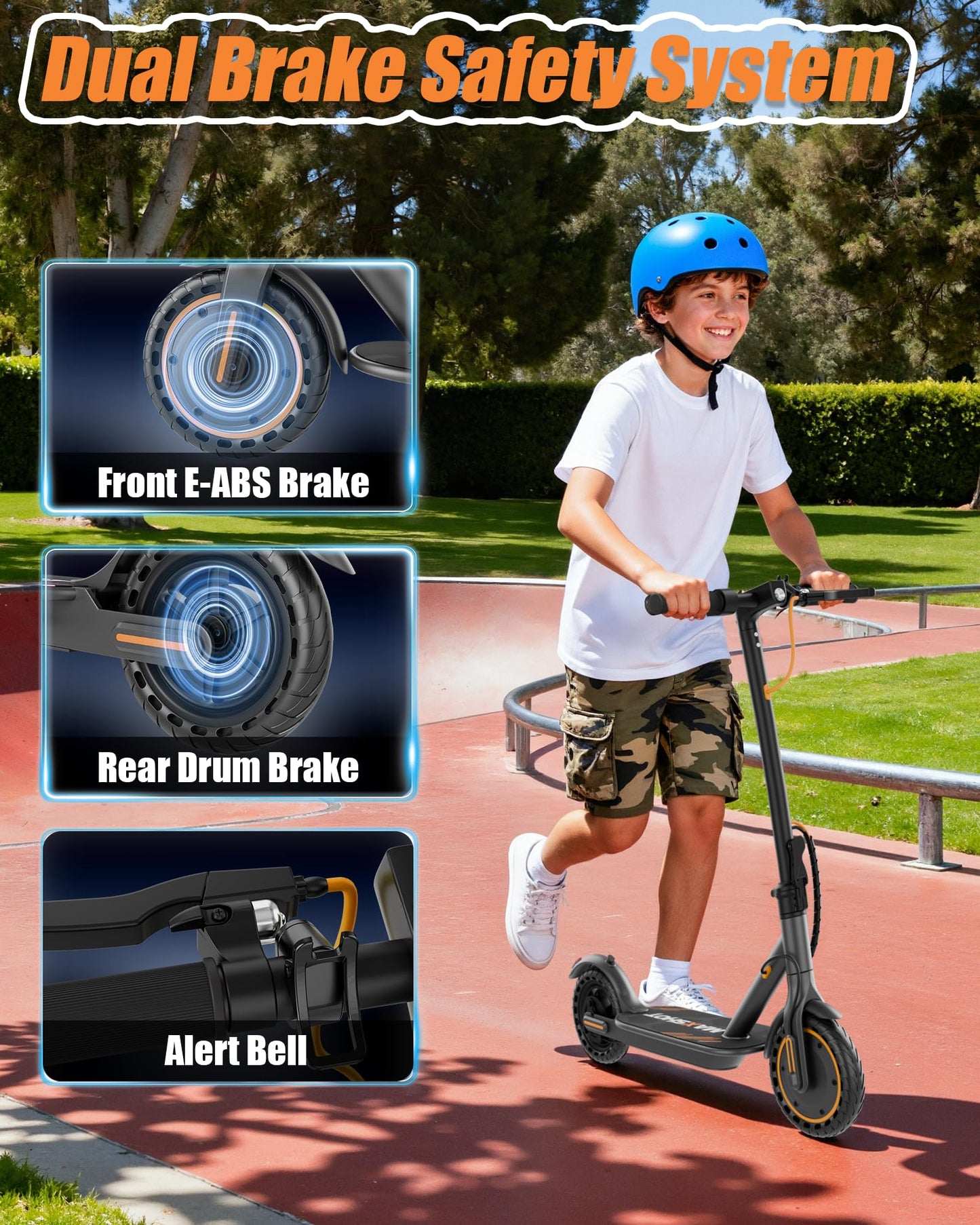 MAXSHOT Electric Scooter Adults & Big Kids, 350W Powerful Motor, Top Speed 16/19MPH, 12/16/19/21Miles Range, 8.5" Solid Tires Folding Commuter Escooter with Dual Suspension for Commuting, APP Control