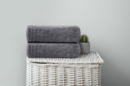 Tens Towels Pack of 4 Extra Large Bath Towels 30 x 60 Inches, 100% Cotton, Larger & Lighter Weight, Quicker to Dry, Super Soft and Absorbent, Perfect for Bathroom, Dark Grey
