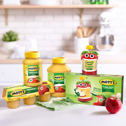 Mott's Applesauce, 4 Oz Cups, 36 Count, No Artificial Flavors, Good Source Of Vitamin C, Nutritious Option For The Whole Family