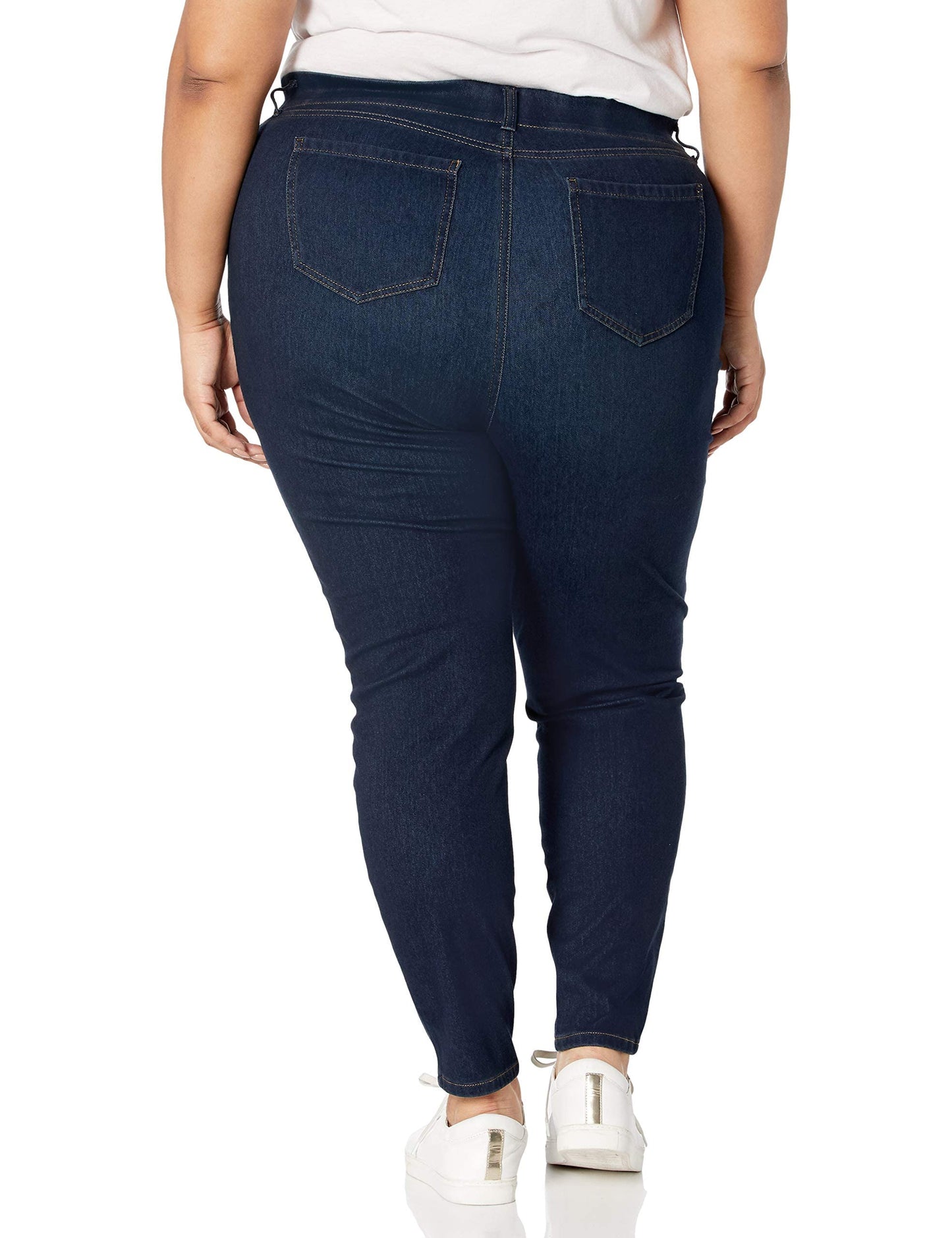 Amazon Essentials Women's Pull-On Knit Jegging (Available in Plus Size), Dark Wash, XX-Large