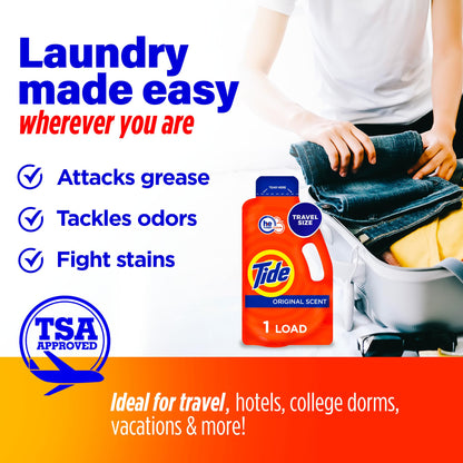MADE BY NEHEMIAH Tide Back to School Bundle - Includes Liquid Detergent, Tide Stain Remover Wipes, Stain Remover Pen & Downy Wrinkle Releaser Spray - College & Dorm Room Essentials
