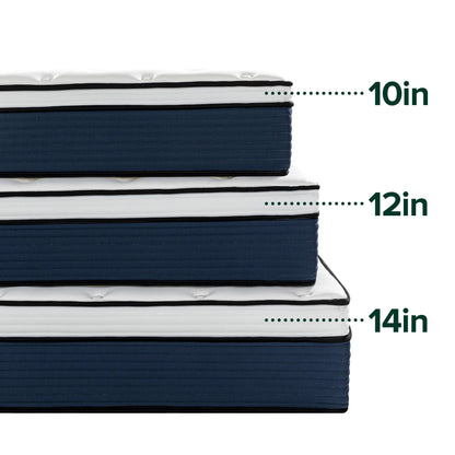 ZINUS 12 Inch Comfort Support Hybrid Mattress [New Version], Queen, Fiberglass Free, Medium Plush, Motion Isolation, Certified Safe Foams & Fabric, Mattress in A Box