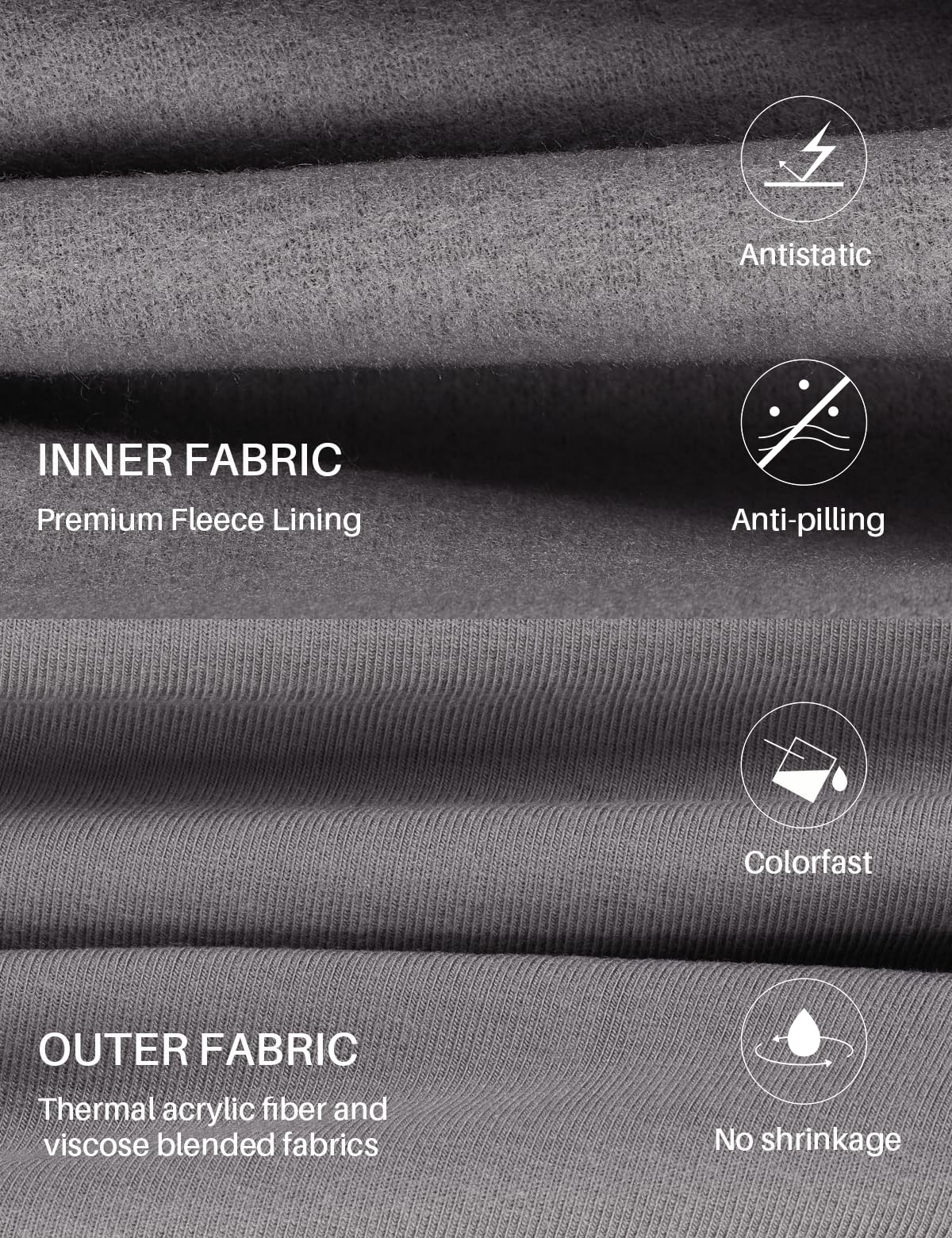 gagli Thermal Underwear for Men: Micro-Fleece Lined Long Johns Warm Base Layer, Soft Thermals Top and Bottom Set for Cold Weather 32-50℉