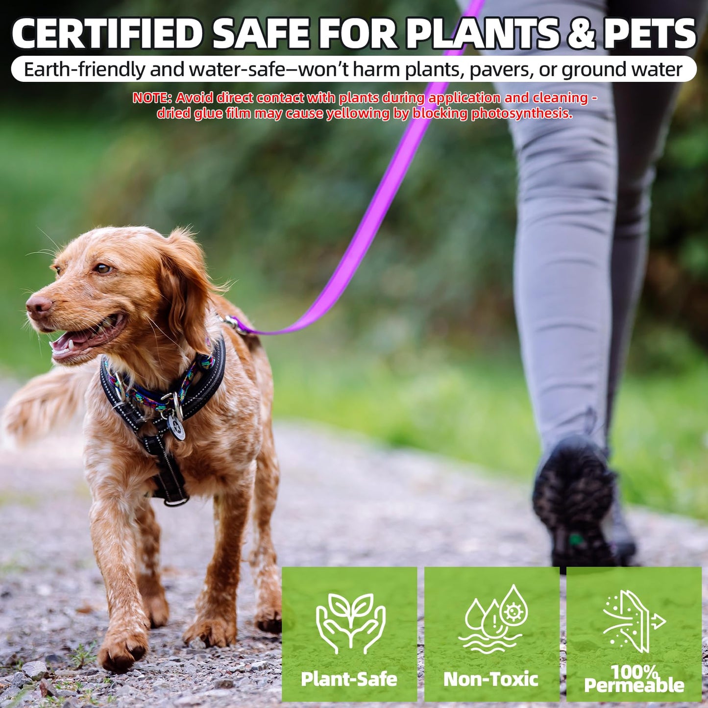 Mulch Glue 1.3 Gallon, Ultra-Stick Rock Glue for Landscaping, Gravel Binder Non-Toxic Rubber Mulch Lock Adhesive, Heavy Rain & Windproof for Gardens, Pea Gravel Stabilizer, Lasts up to 2 Year