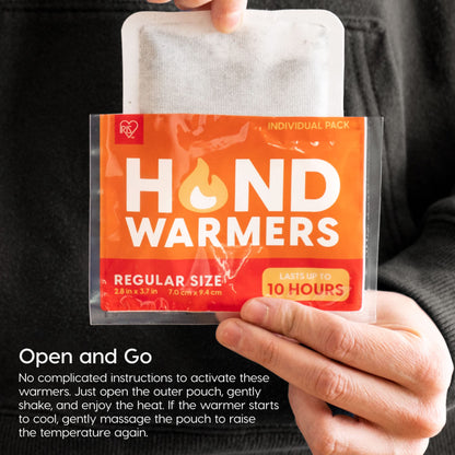 IRIS USA Hand Warmers – 60 Individual Warmers, Long-Lasting Up To 10 Hours For Warm and Hot Hands, On The Go, TSA-Approved, Disposable, Bulk, Lasts 4 Years, For Hot Hands Handwarmers, Camping Skiing