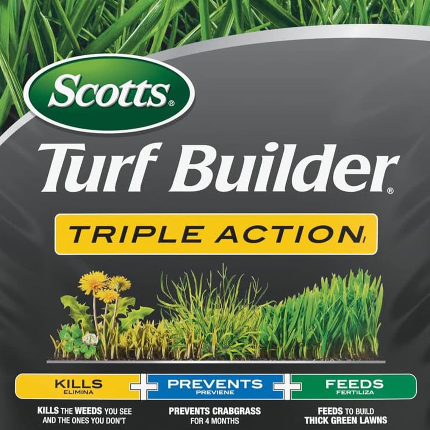 Scotts Turf Builder Triple Action1 - Combination Weed Control, Weed Preventer, and Fertilizer, 33.94 lbs., 12,000 sq. ft.