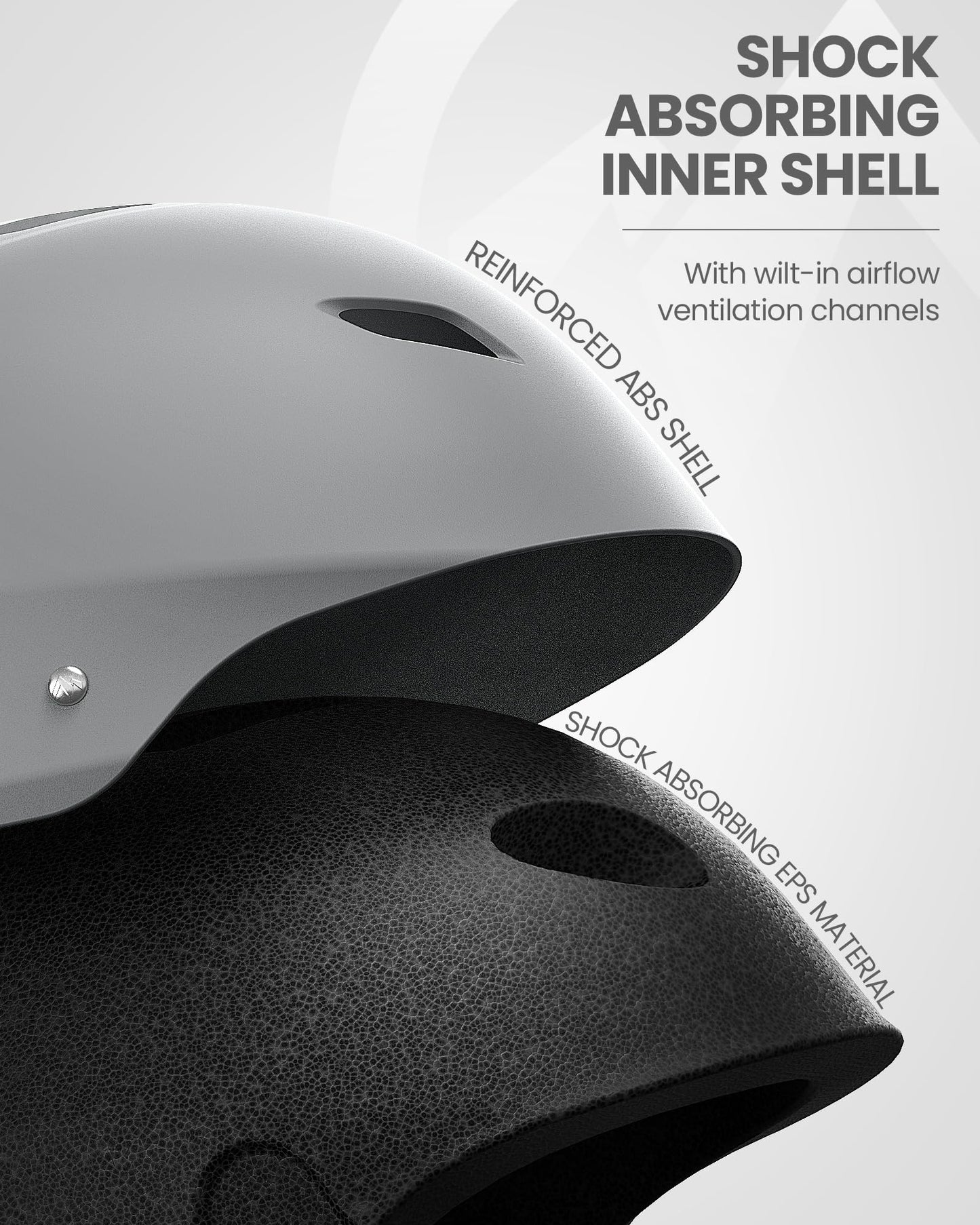 OutdoorMaster Kelvin Ski Helmet - Snowboard Helmet for Men, Women & Youth (Gray,M)