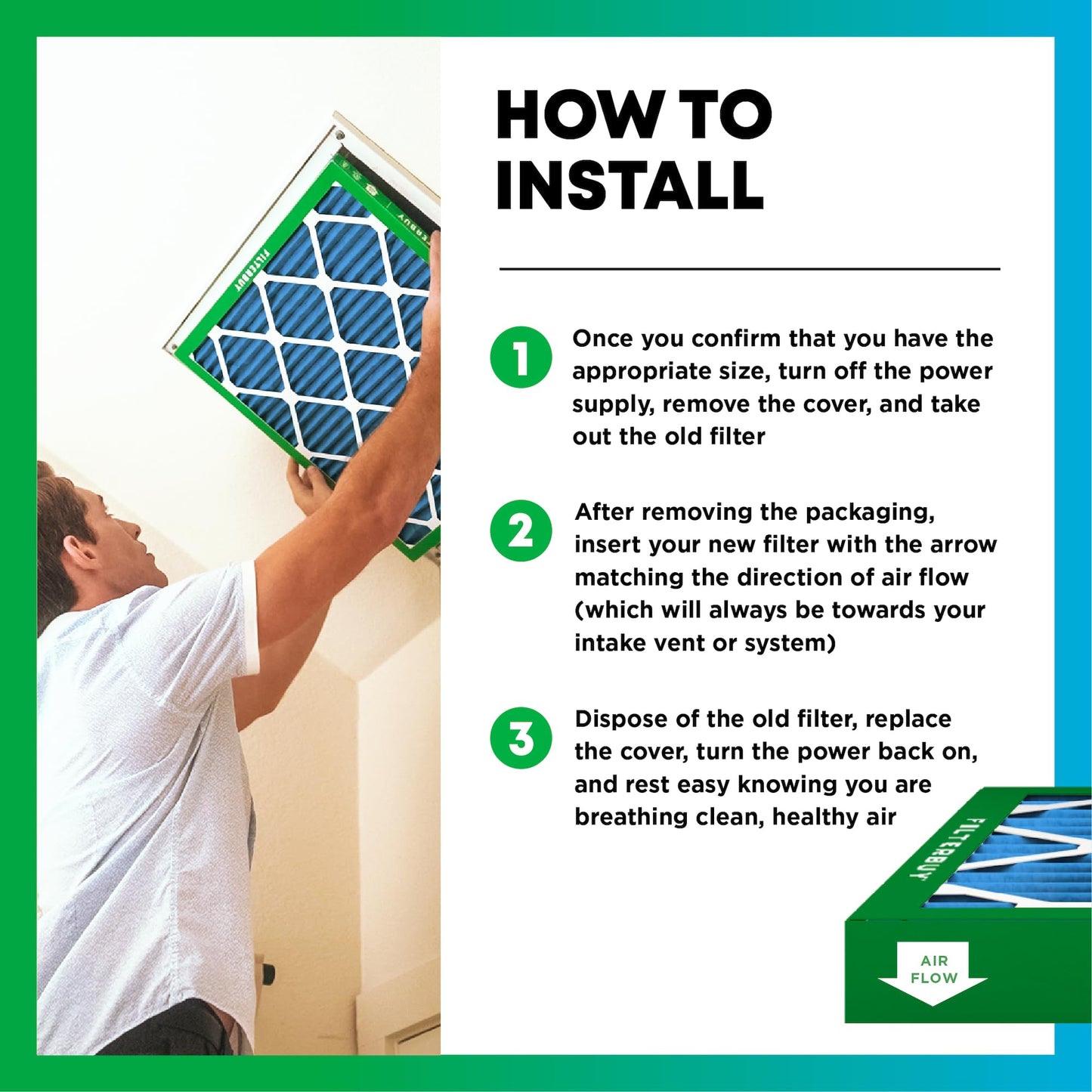 Filterbuy 20x30x1 Air Filter MERV 13 Optimal Defense (4-Pack), Pleated HVAC AC Furnace Air Filters Replacement (Actual Size: 19.63 x 29.63 x 0.75 Inches)