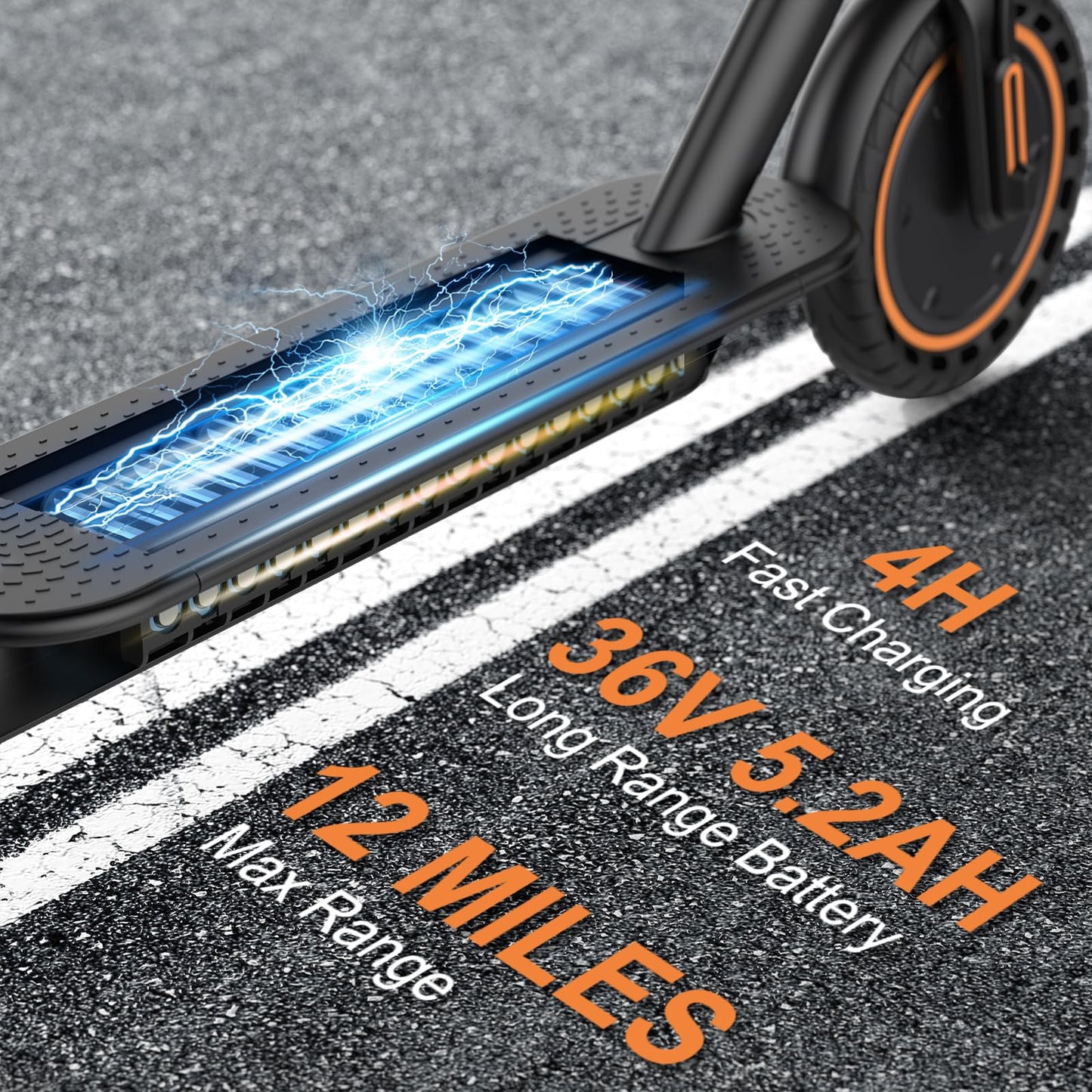 VOLPAM Electric Scooter, 350W/500W, 8.5"/10" Tires, 12/21/28 Miles Range, 16/19/22Mph, Folding E-Scooter with Dual Braking (8.5''-12Miles-350W)