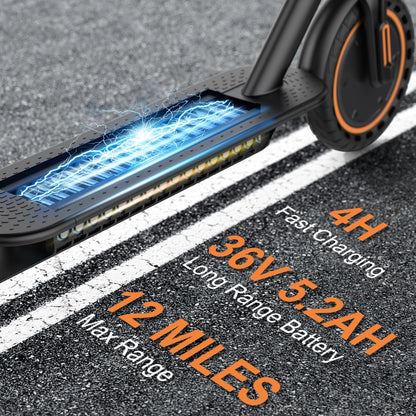 VOLPAM Electric Scooter, 350W/500W, 8.5"/10" Tires, 12/21/28 Miles Range, 16/19/22Mph, Folding E-Scooter with Dual Braking (8.5''-12Miles-350W)