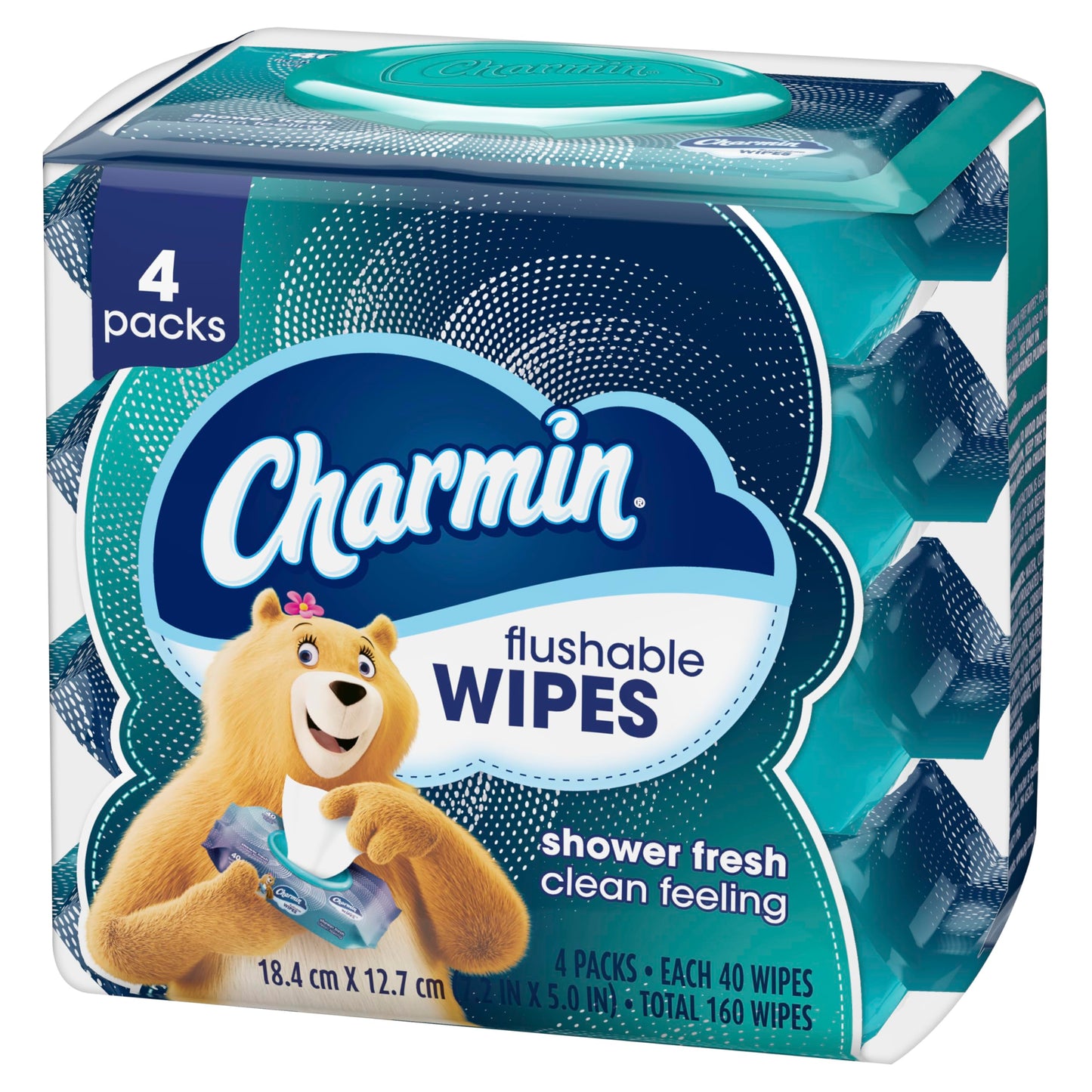 Charmin Flushable Wipes, 160 Total Wipes (4 Packs of 40)