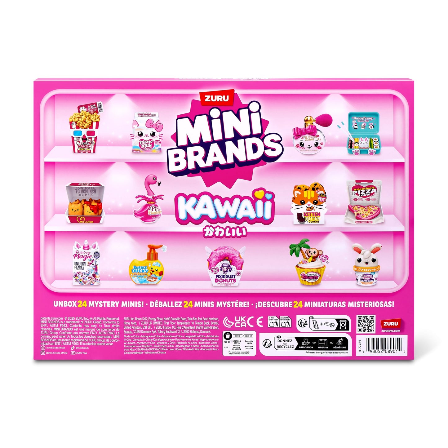 Mini Brands Kawaii Advent Calendar by ZURU, Collectible Seaonal Toys for Girls
