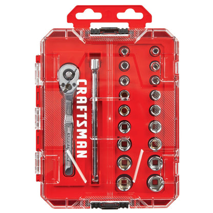 CRAFTSMAN Mechanics Tool Set, 1/4 Inch Drive, 20 Piece (CMMT12108)