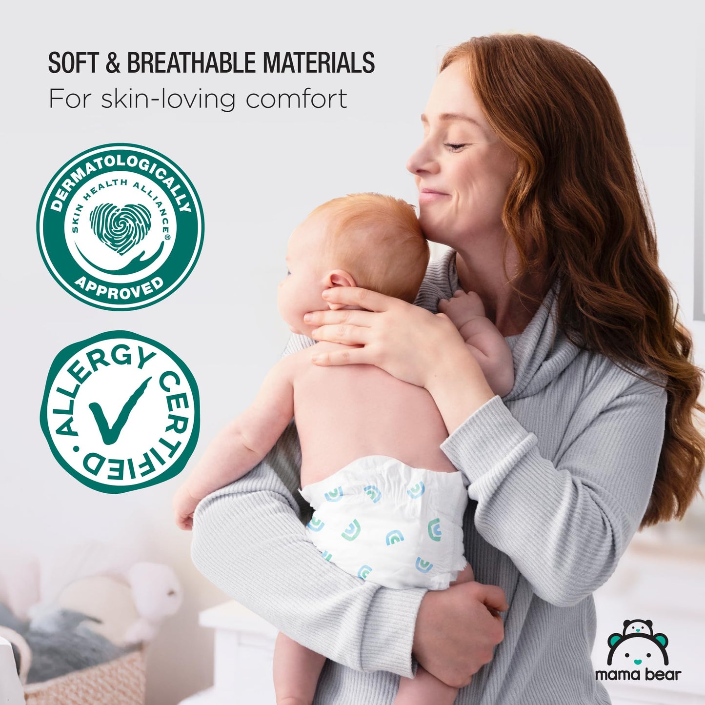 Amazon Brand - Mama Bear Gentle Touch Diapers, Size 6, 108 Count (4 packs of 27)