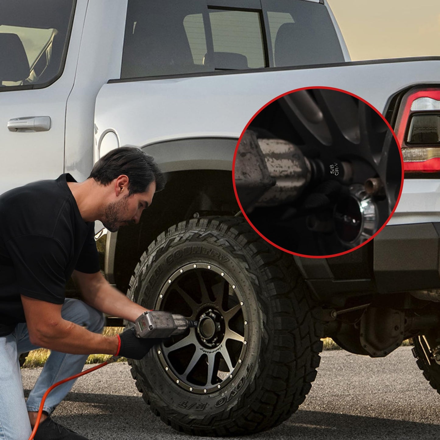 Reniteco 25-Piece 1/2" Drive Socket Set, SAE (3/8"- 1-1/2"), Deep Sockets, Extension Bars, 1/2" F to 3/8" M Reducer,3/8" F to 1/2" M Reducer, Universal Joint, 6 Point Design, Cr-V