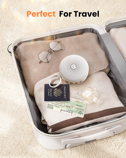 Dreamegg Portable Noise Machine for Baby Adult, Features Powerful Battery, 21 Soothing Sound, Noise Canceling for Office & Sleeping, Sound Therapy for Home, Travel, Registry Gift, Classic White