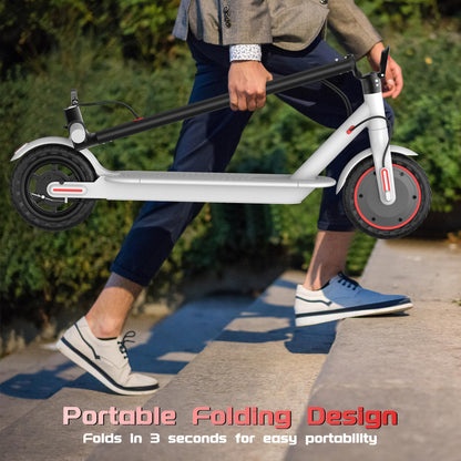 MAXSHOT Electric Scooter Adults & Big Kids, 350W Powerful Motor, Top Speed 12/16/19MPH, 12/16/21Miles Range, 8.5" Solid Tires Folding Commuter Escooter for Commuting, APP Control