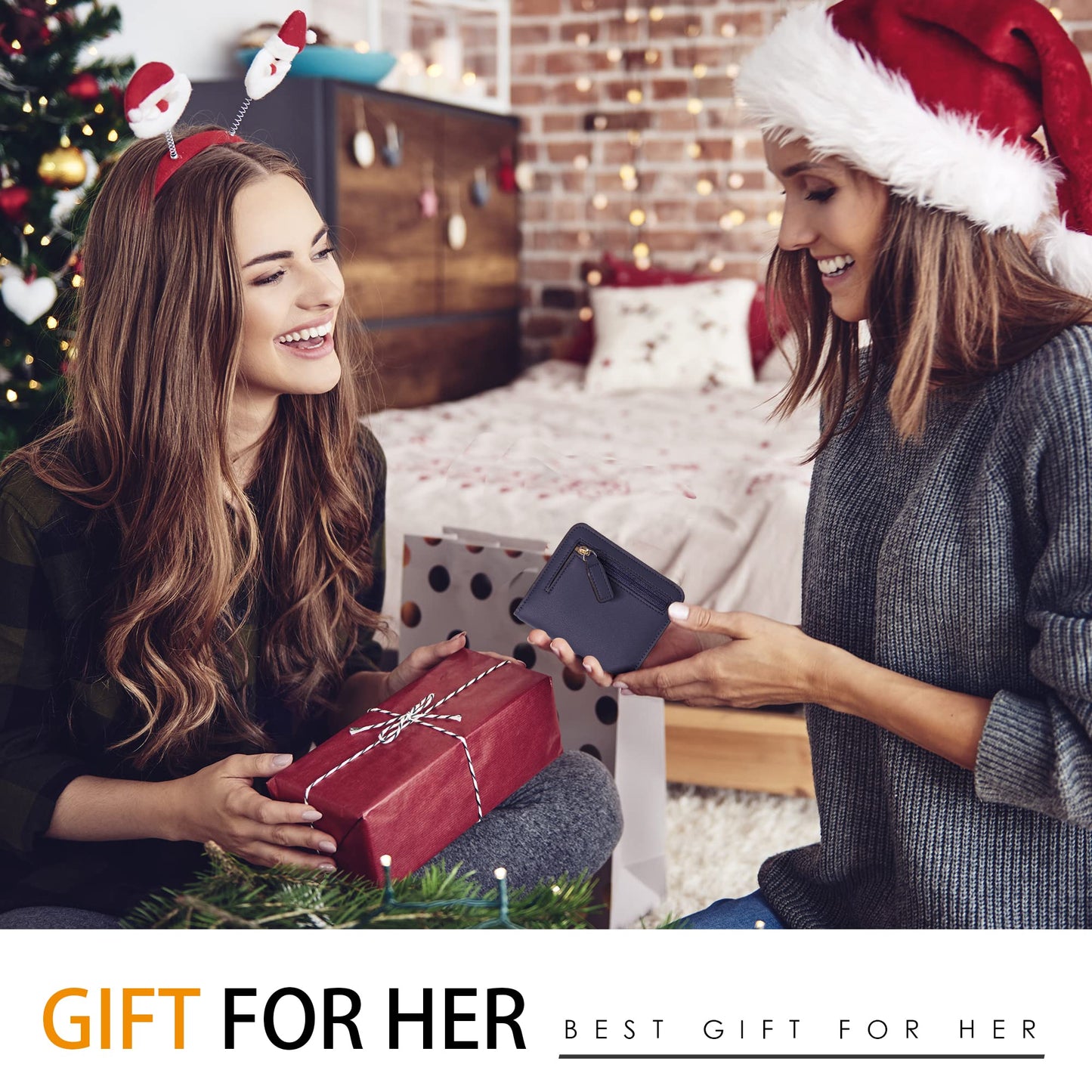 Toughergun Wallet Women Rfid Blocking Small Compact Bifold Luxury Leather Pocket Wallet Ladies Mini Purse with ID Window