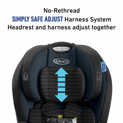 Graco TriRide 3-in-1 Reclining Car Seat, Clybourne - Rear & Forward Facing Car Seat, Highback Booster, Adjustable Headrest