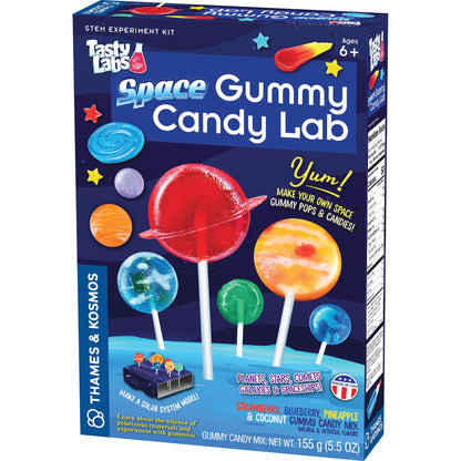 Thames & Kosmos Space Gummy Candy Lab | Tasty Labs STEM Experiment Kit, Make Space-Themed Gummy Pops & Candies, Explore Chemistry in Cooking, Safe to Eat, Made in USA, Food Ingredients Included