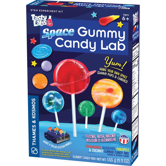 Thames & Kosmos Space Gummy Candy Lab | Tasty Labs STEM Experiment Kit, Make Space-Themed Gummy Pops & Candies, Explore Chemistry in Cooking, Safe to Eat, Made in USA, Food Ingredients Included