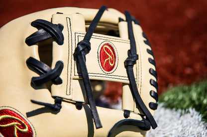 Rawlings | HEART OF THE HIDE Baseball Glove | R2G - Narrow Fit | Advanced Break-In | 11.5" | Pro I Web | Right Hand Throw | Camel/Black