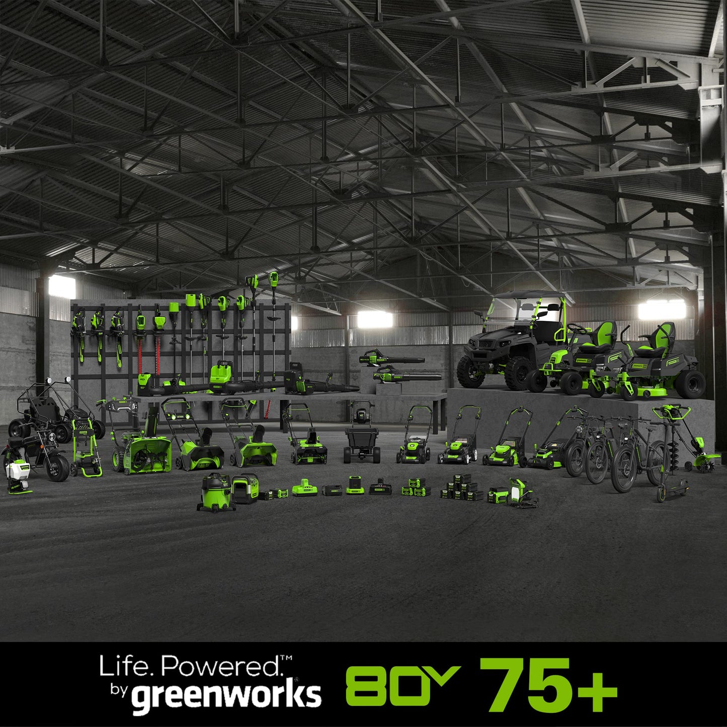 Greenworks 80V 18" Brushless Cordless Chainsaw (Great for Tree Felling, Limbing, Pruning, and Firewood) / 75+ Compatible Tools), Tool Only, Black & Green