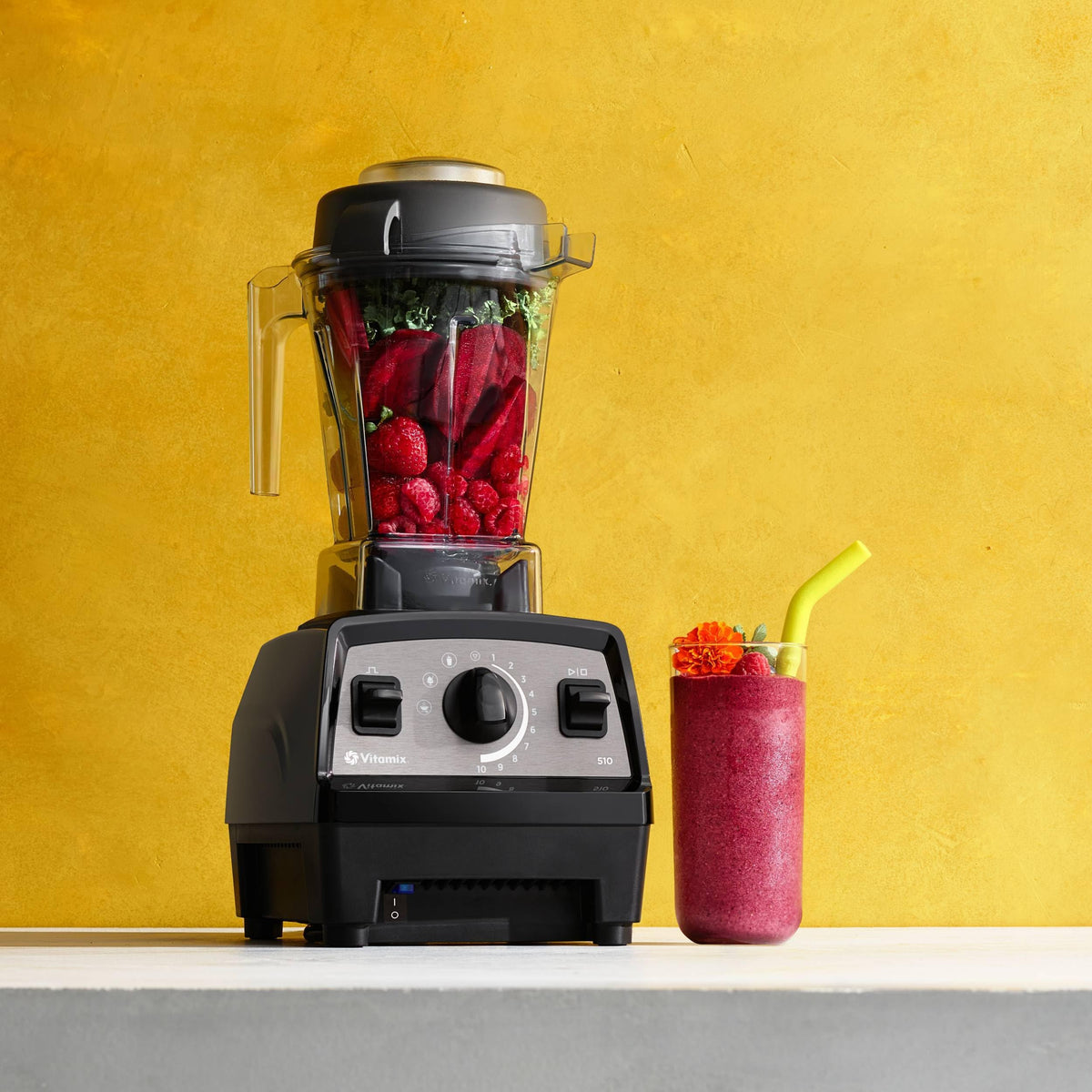 Vitamix Propel Series 510 Professional Grade Blender, 3 Presets: Smoothie, Frozen Dessert and Hot Soup, 48oz Pitcher, Red