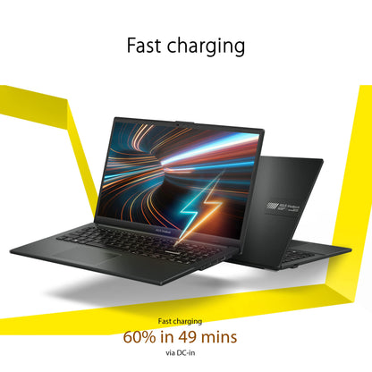 ASUS Vivobook Go 15.6” FHD Slim Laptop, AMD Ryzen 3 7320U Quad Core Processor, 8GB DDR5 RAM, 128GB SSD, Windows 11 Home, Fast Charging, Webcam Sheild, Military Grade Durability, Black, E1504FA-AS33