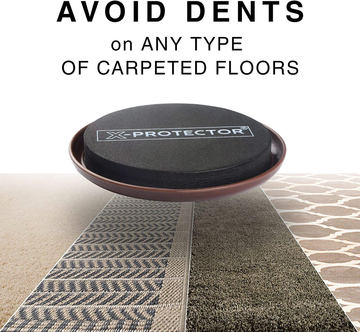Furniture Sliders for Carpet X-PROTECTOR - 8 PCS Best Heavy Moving Pads 4 3/4" - Sliders for Furniture. Move Your Furniture Easy with Reusable Furniture Movers Sliders for Carpets!