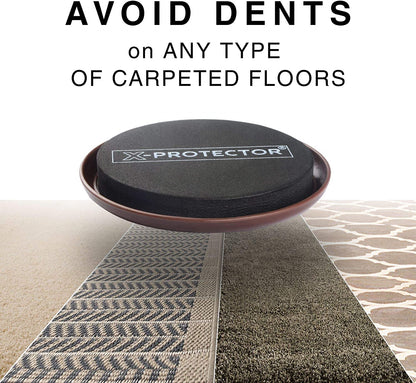 Furniture Sliders for Carpet X-PROTECTOR - 8 PCS Best Heavy Moving Pads 4 3/4" - Sliders for Furniture. Move Your Furniture Easy with Reusable Furniture Movers Sliders for Carpets!