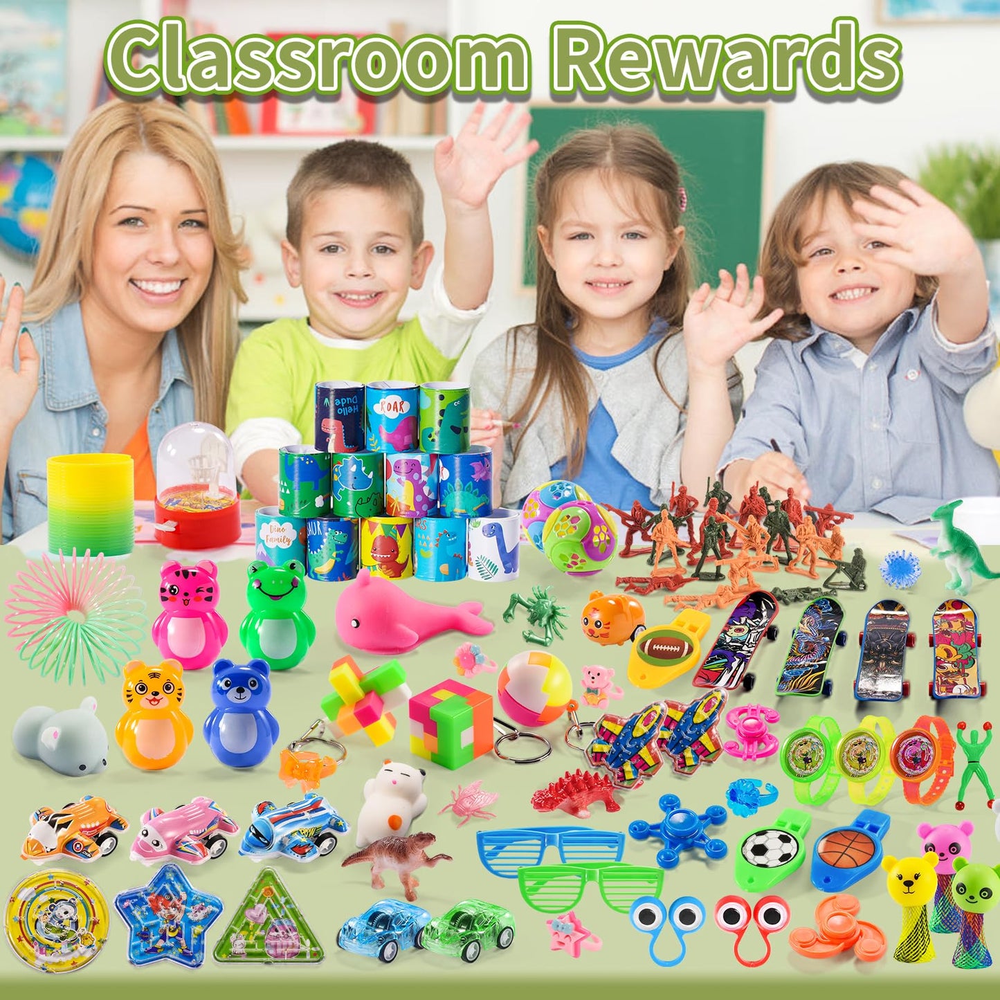 300 PCS Party Favor for Kids Goodie Bags Stuffers, Prize Box Toys for Kids Classroom Bulk, Small Fidget Toys Pinata Fillers, Treasure Chest for Students Rewards, Carnival Prizes, Birthday Gifts