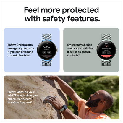 Google Pixel Watch 2 (Previous Model) with the Best of Fitbit - Heart Rate Tracking, Stress Management, Safety Features - Android Smartwatch - Champagne Gold Aluminum Case - Hazel Active Band - LTE
