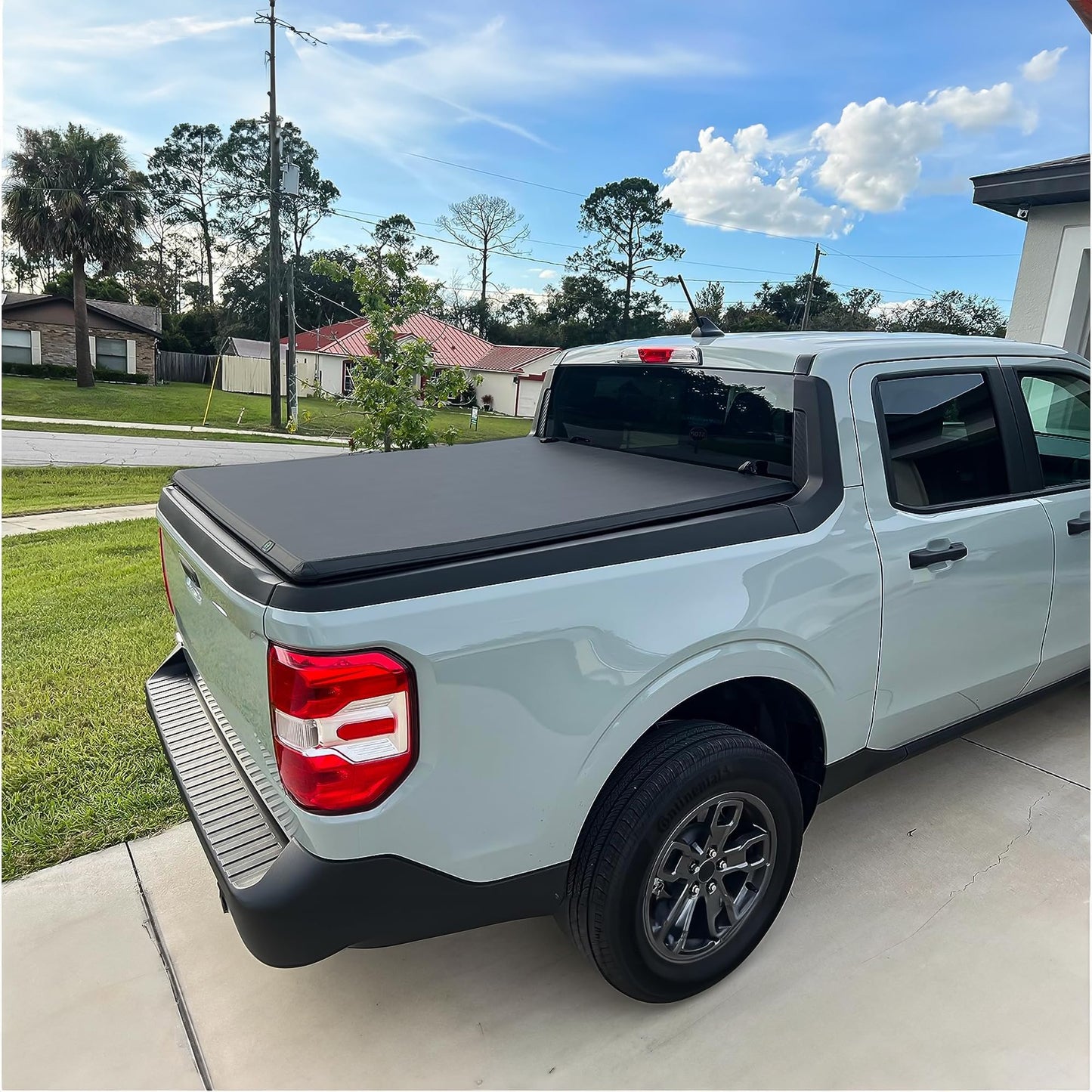 AUTOSAVER88 Soft Tri-fold Truck Bed Tonneau Cover Compatible with 2009-2025 Dodge Ram 1500 (Incl. Classic & New) 5.7ft Bed Without Rambox