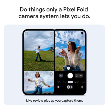 Google Pixel 10 Pro Fold - Unlocked Android Smartphone - Gemini AI Assistant - Advanced Triple Rear Camera System - 24+ Hour Battery - Foldable Display - Moonstone - 256 GB (2025 Model)