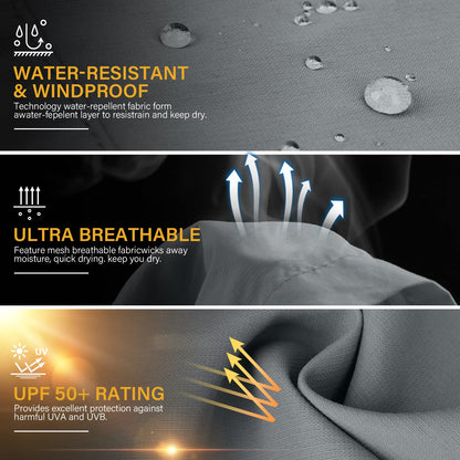 Women's Hiking Pants Quick Dry UPF 50 Travel Golf Safari Running Lightweight Camping Work Cargo Pants Zipper Pockets,6608,Black,M