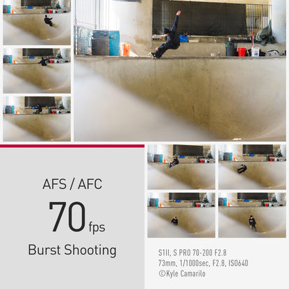 Panasonic LUMIX S1II 6K Digital Camera, Mirrorless Full Frame Camera Hybrid Shooting with 24.1MP, 5.1K 60p Open Gate Video, 15 Stops Dynamic Range, Prores RAW HQ Internal Recording, L-Mount - DC-S1M2