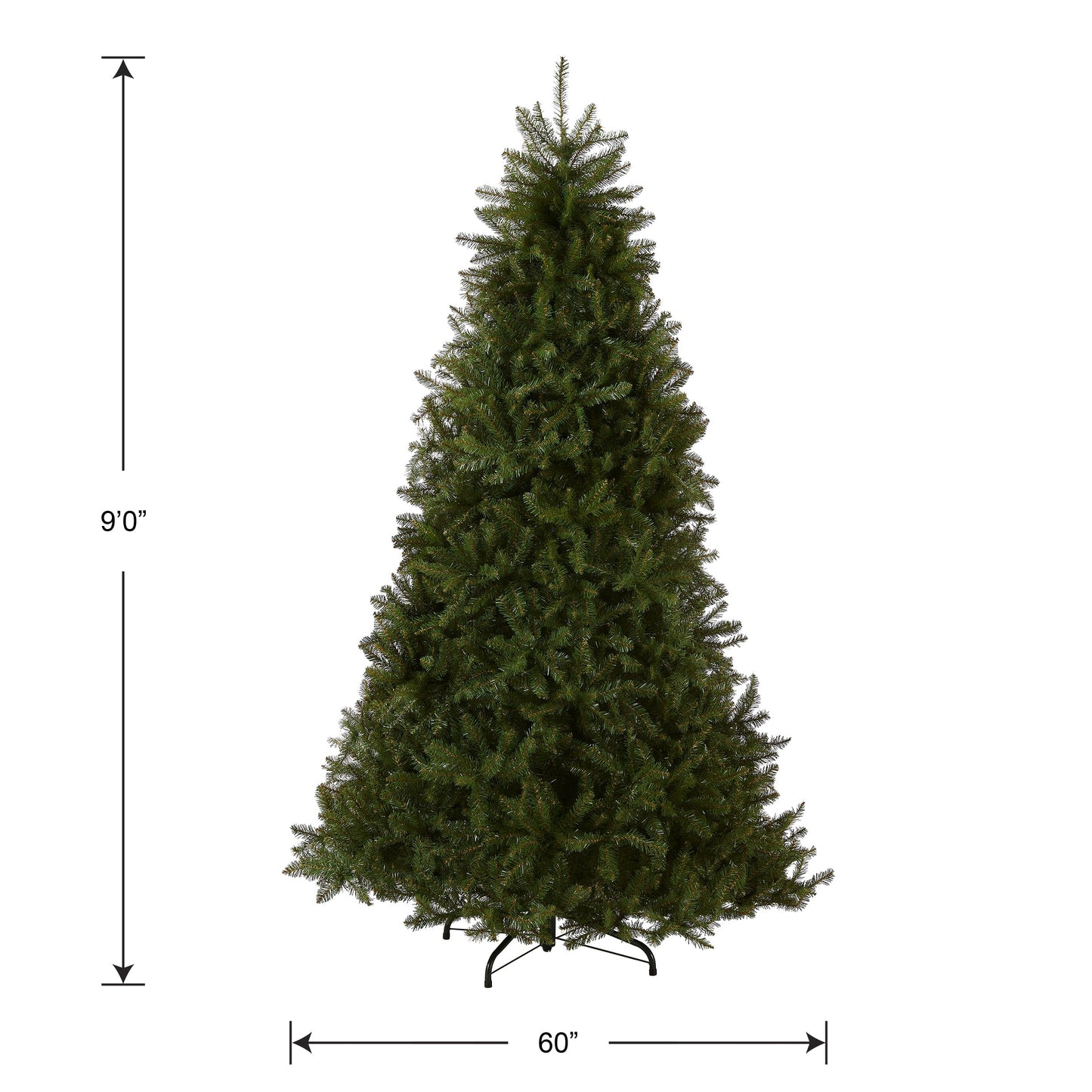 National Tree Company 9 ft Unlit Dunhill Fir Full Artificial Christmas Tree, 4,026 Tips, Includes Stand, Green