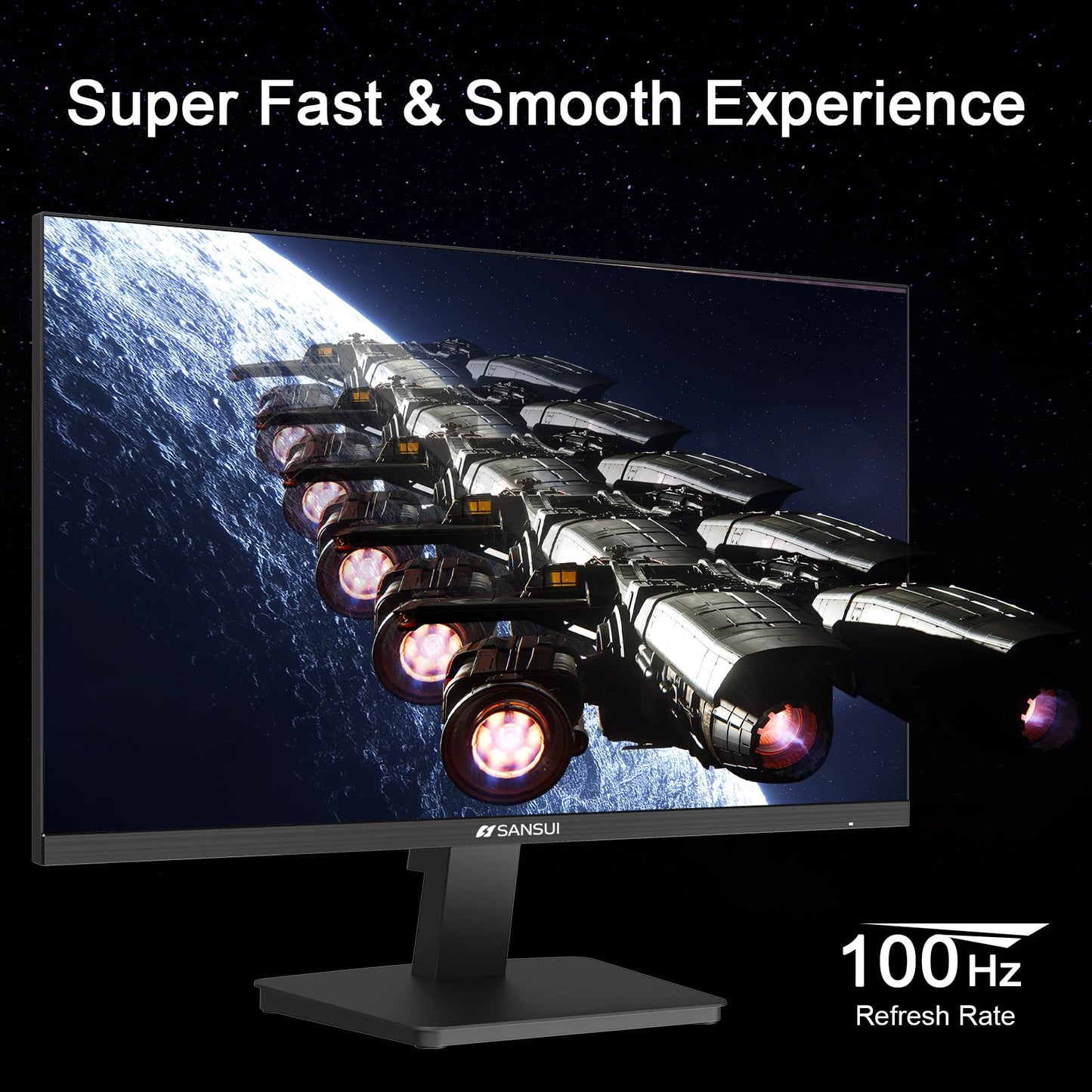 SANSUI 27-Inch IPS Monitor, 120Hz, Full HD 1920x1080, HDMI and DisplayPort, VESA Mountable