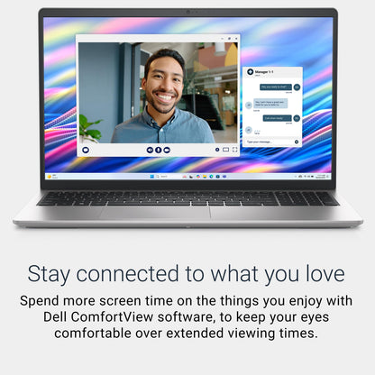 Dell 15 Laptop DC15250-15.6-inch FHD (1920x1080) 120Hz Display, Intel Core i5-1334U Processor, 16GB DDR4 RAM, 512GB SSD, Intel UHD Graphics, Windows 11 Home, Onsite Service - Platinum Silver