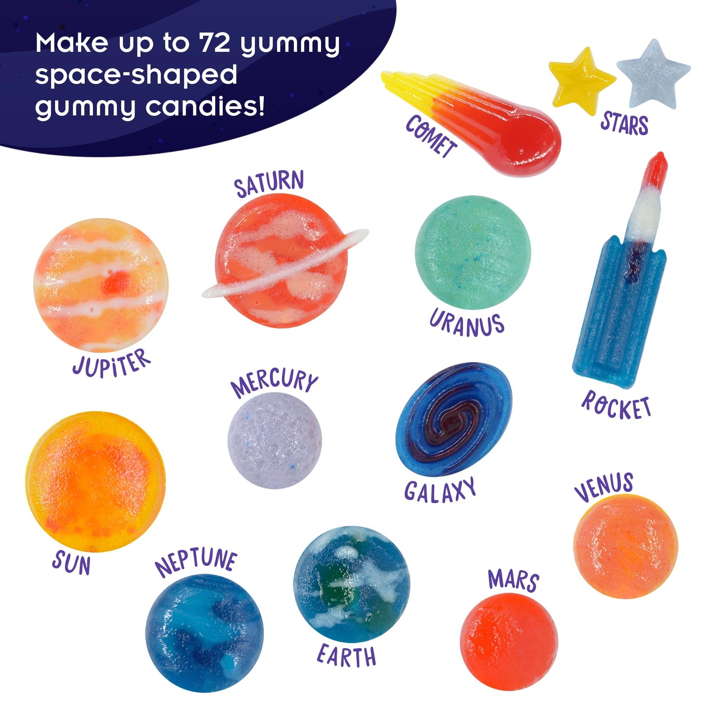 Thames & Kosmos Space Gummy Candy Lab | Tasty Labs STEM Experiment Kit, Make Space-Themed Gummy Pops & Candies, Explore Chemistry in Cooking, Safe to Eat, Made in USA, Food Ingredients Included